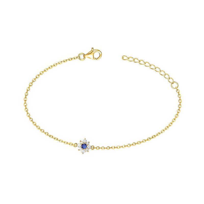 Bracelet femme fleur edora plaqué or et oxydes edo76300156 - bracelets-plaque-or - edora