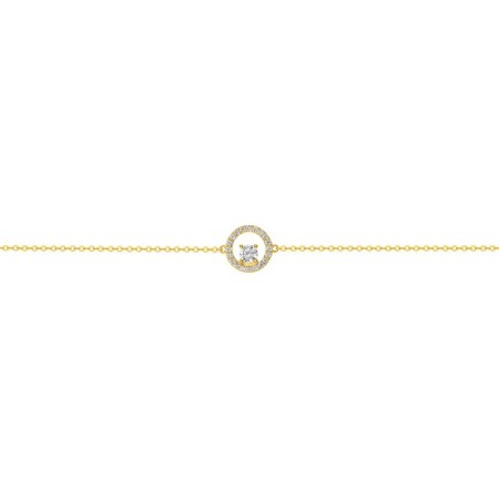 Bracelet femme halo edora plaqué or et oxydes edo76300160 – bracelets plaqué or