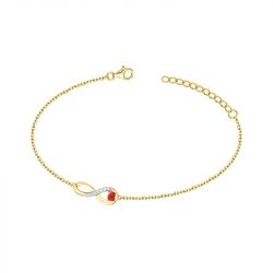 Bracelet femme infini edora plaqué or et oxydes edo76300150 - bracelets-plaque-or - edora - 0