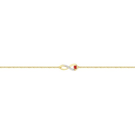 Bracelet femme infini edora plaqué or et oxydes edo76300150 – bracelets plaqué or