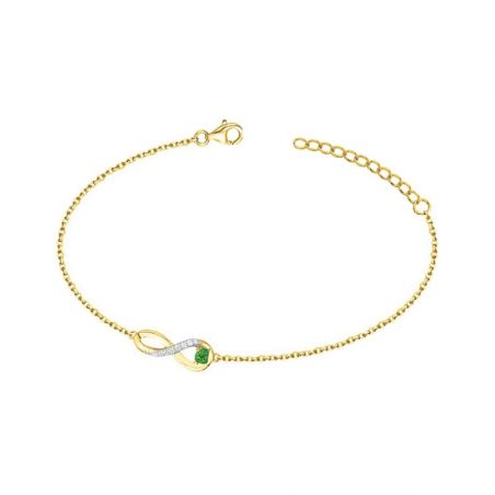 Bracelet or & argent, bracelet plaqué or, bracelet cuir & tissu (2) - bracelets-plaque-or - edora - 1