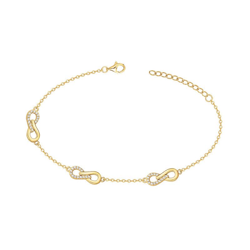 Bracelet femme infini edora plaqué or et oxydes edo76300200 - bracelets-plaque-or - edora