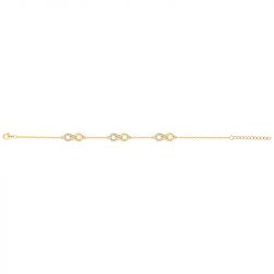 Bracelet femme infini edora plaqué or et oxydes edo76300200 - bracelets-plaque-or - edora - 1