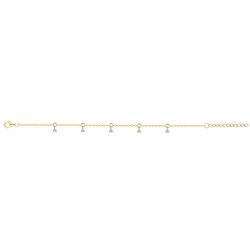 Bracelet femme pampilles edora plaqué or et oxydes edo76300226 - bracelets-plaque-or - edora - 1