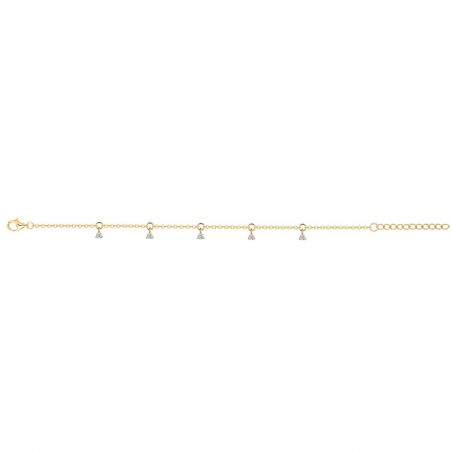 Bracelet or & argent, bracelet plaqué or, bracelet cuir & tissu - bracelets-plaque-or - edora - 2