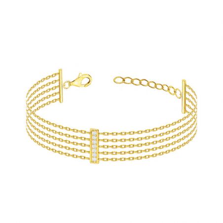 Bracelets plaqué or : jonc plaqué or, bracelet femme plaqué or - bracelets-plaque-or - edora - 1