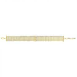 Bracelet femme quatres chaînes edora plaqué or et oxydes edo76300182 - bracelets-plaque-or - edora - 1