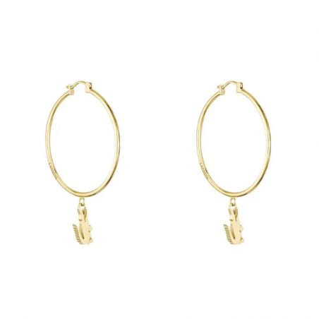 Creoles femme: créoles argent, or 18 carats & créoles or blanc - boucles-d-oreilles-acier - edora - 1