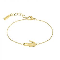 Bracelet femme lacoste crocodile acier doré 2040047 - bracelets-acier - edora - 0