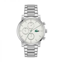 Montre homme chronographe lacoste replay acier argenté 2011452 - analogiques - edora - 0