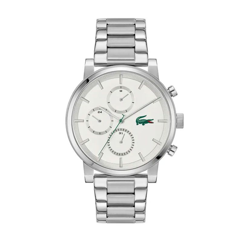 Montre homme chronographe lacoste replay acier argenté 2011452 - analogiques - edora