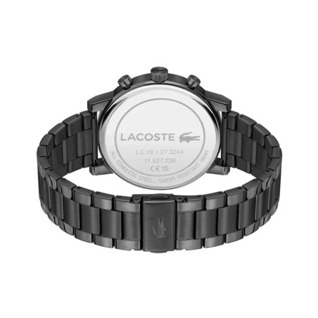 Montre homme chronographe lacoste replay acier noir 2011451 – analogiques