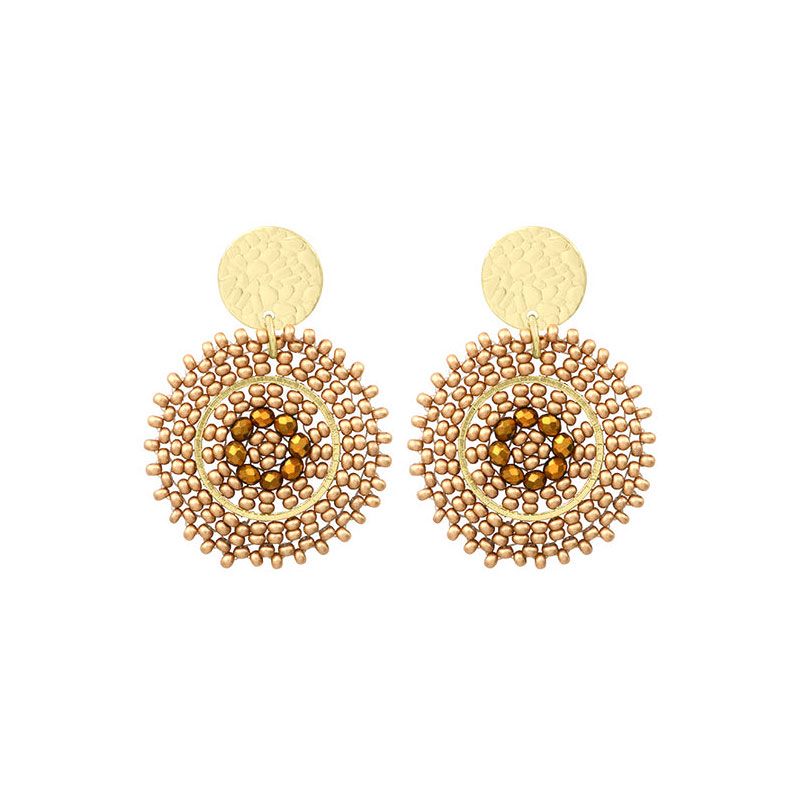 Boucles d'oreilles femme pendantes santibÉ baby espagnola doré et perles baby esp-cham-bo - pendantes - edora