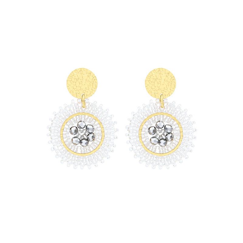 Boucles d'oreilles femme pendantes santibÉ baby espagnola doré et perles baby esp-arge-bo - pendantes - edora