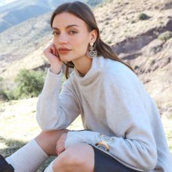 Boucles d'oreilles femme pendantes santibÉ baby espagnola doré et perles baby esp-nois-bo - pendantes - edora - 1