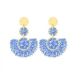 Boucles d'oreilles femme pendantes santibÉ cancun doré et perles cancun-cele-bo - pendantes - edora - 0