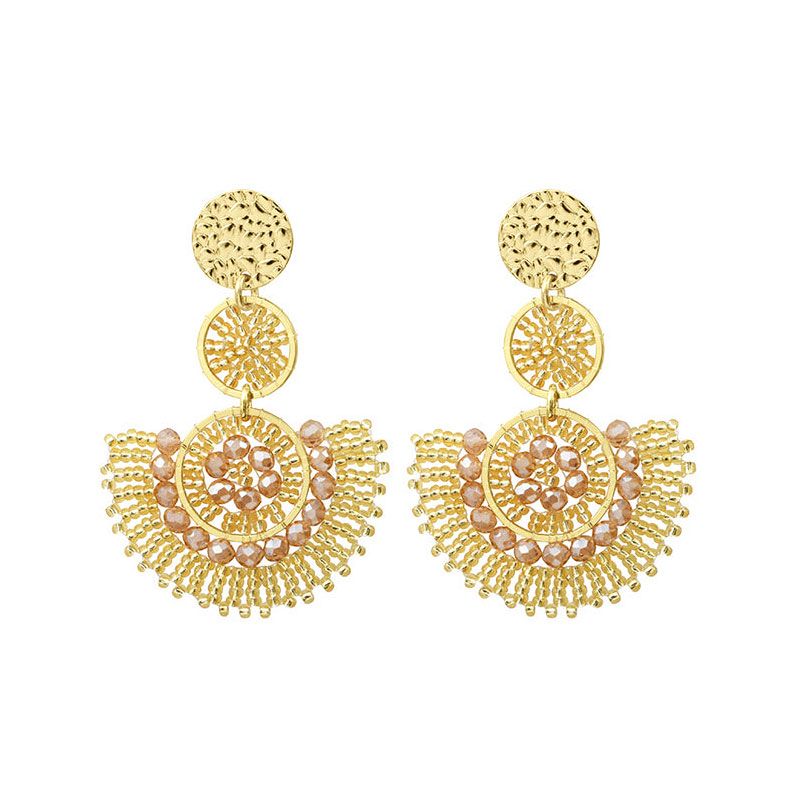 Boucles d'oreilles femme pendantes santibÉ cancun doré et perles cancun-dore-bo - pendantes - edora