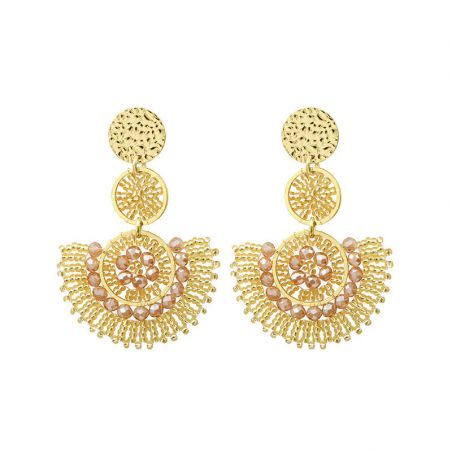 Boucles d’oreilles laiton: créoles laiton & puces d’oreilles - pendantes - edora - 1