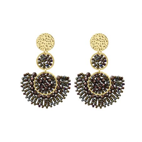 Boucles d’oreilles laiton: créoles laiton & puces d’oreilles - pendantes - edora - 1