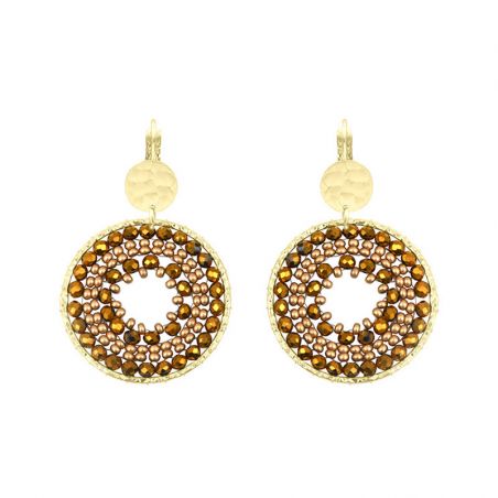 Boucles d’oreilles laiton: créoles laiton & puces d’oreilles - pendantes - edora - 1