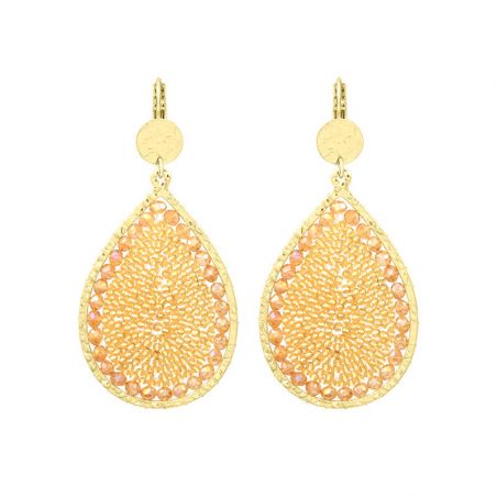 Boucles d’oreilles laiton: créoles laiton & puces d’oreilles - pendantes - edora - 1