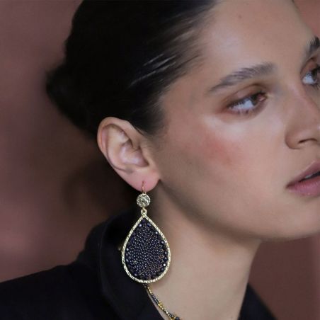 Boucles d’oreilles laiton: créoles laiton & puces d’oreilles - pendantes - edora - 2