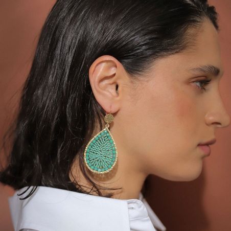 Boucles d'oreilles par matiere (3) - pendantes - edora - 2