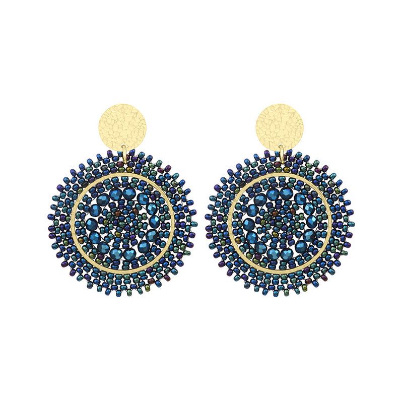 Boucles d'oreilles femme pendantes santibÉ mini espagnola métal doré et perles mini esp-mari-bo - pendantes - edora