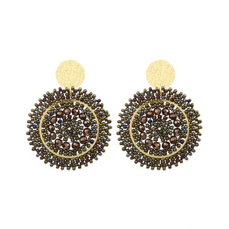 Boucles d’oreilles laiton: créoles laiton & puces d’oreilles (2) - pendantes - edora - 1