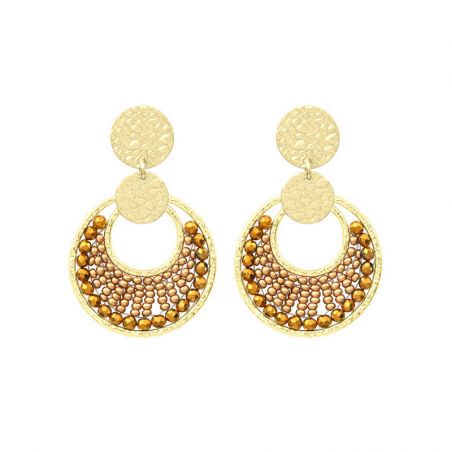 Boucles d’oreilles laiton: créoles laiton & puces d’oreilles (2) - pendantes - edora - 1