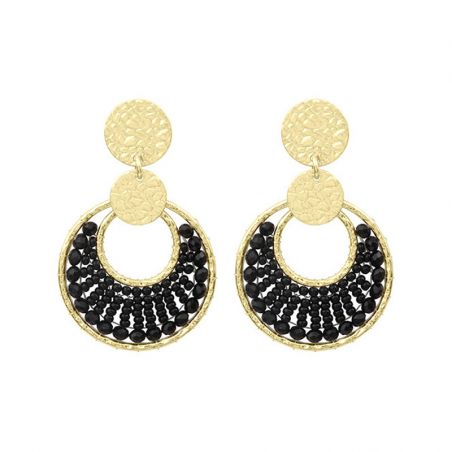 Boucles d’oreilles laiton: créoles laiton & puces d’oreilles (2) - pendantes - edora - 1