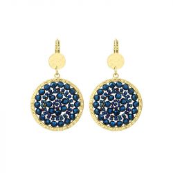 Boucles d'oreilles femme pendantes santibÉ mini solène métal doré et perles mini sol-mari-bo - pendantes - edora - 0