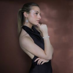 Boucles d'oreilles femme pendantes santibÉ mini ysé métal doré et perles mini yse-arge-bo - pendantes - edora - 2