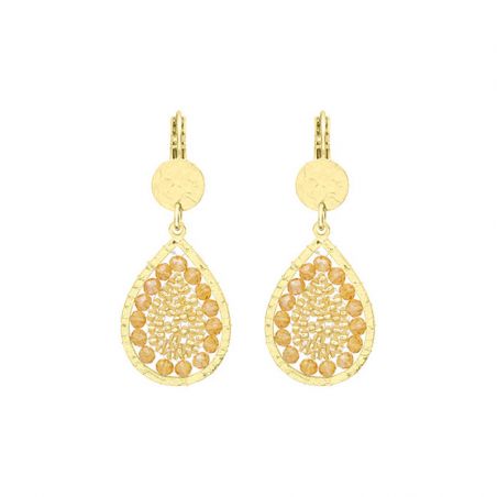 Boucles d’oreilles laiton: créoles laiton & puces d’oreilles (2) - pendantes - edora