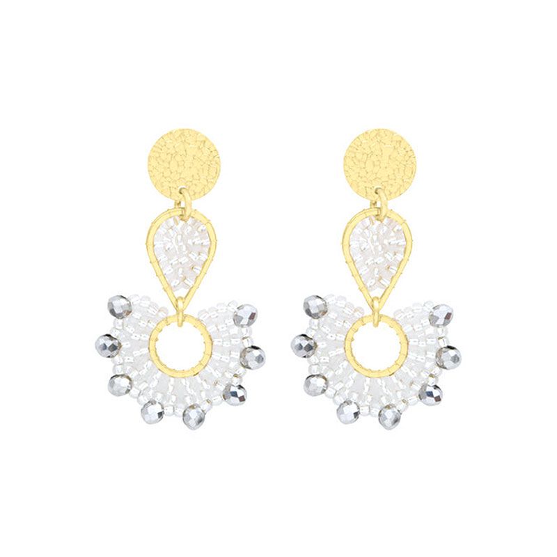 Boucles d'oreilles femme pendantes santibÉ ophélia métal doré et perles ophelia-arge-bo - pendantes - edora