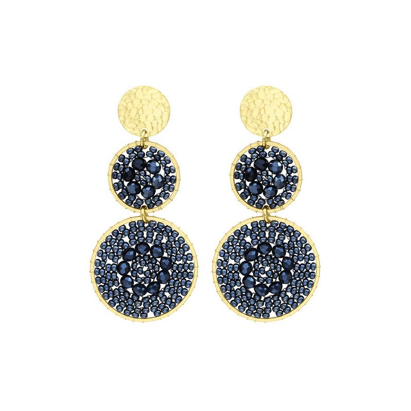 Boucles d'oreilles femme pendantes santibÉ santiago doré et perles santiago-gris-bo - pendantes - edora