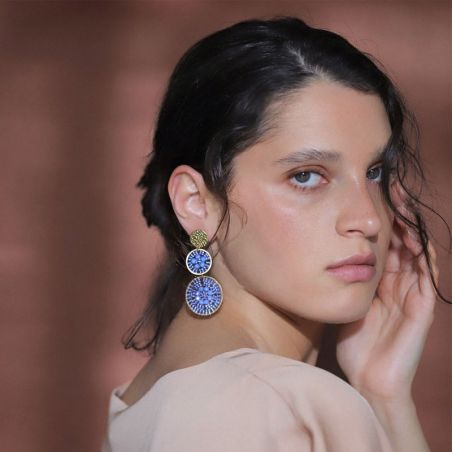 Boucles d’oreilles laiton: créoles laiton & puces d’oreilles (2) - pendantes - edora - 2