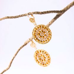 Boucles d'oreilles femme pendantes santibÉ solène doré et perles solene-cele-bo - pendantes - edora - 2