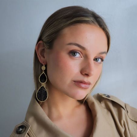 Boucles d’oreilles laiton: créoles laiton & puces d’oreilles (2) - pendantes - edora - 2