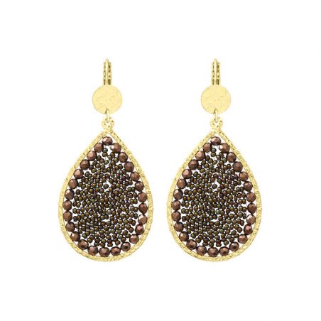 Boucles d’oreilles laiton: créoles laiton & puces d’oreilles (2) - pendantes - edora - 1