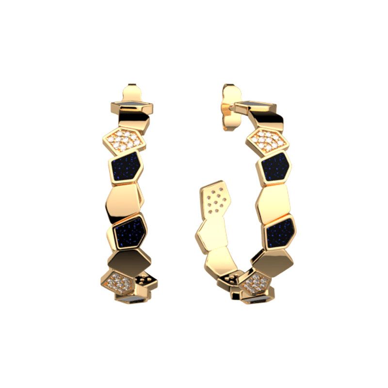 Boucles d'oreilles femme créoles les georgettes gatsby doré 70473621956000 - creoles - edora
