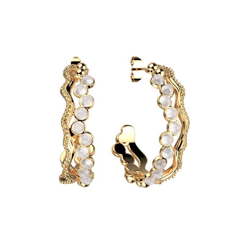 Boucles d'oreilles femme créoles les georgettes bianca doré 70468031908000 - creoles - edora