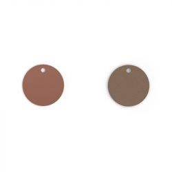 Cuirs boucles d'oreilles femme 20 mm LES GEORGETTES marron glacé/mocha 704627399GZ000