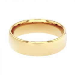 Bague mixte alliance edora or 375/1000 jaune ruban bombé confort edoh1351550 - alliances - edora - 2