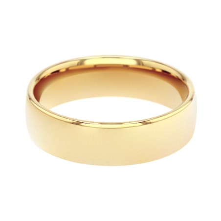 Bague mixte alliance edora or 375/1000 jaune ruban bombé confort edoh1351550 – bagues de mariage