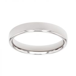 Bague mixte alliance edora or 375/1000 blanc ruban bombé confort edoh1351355 - alliances - edora - 0