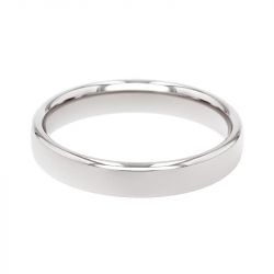 Bague mixte alliance edora or 375/1000 blanc ruban bombé confort edoh1351355 - alliances - edora - 2