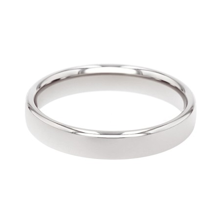 Bague mixte alliance edora or 375/1000 blanc ruban bombé confort edoh1351355 – bagues de mariage