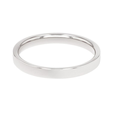 Bague mixte alliance edora or 375/1000 blanc ruban bombé confort edoh1351255 – bagues de mariage
