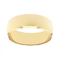 Bague mixte alliance edora or 375/1000 jaune ruban bombé edoh1301060 - alliances - edora - 0